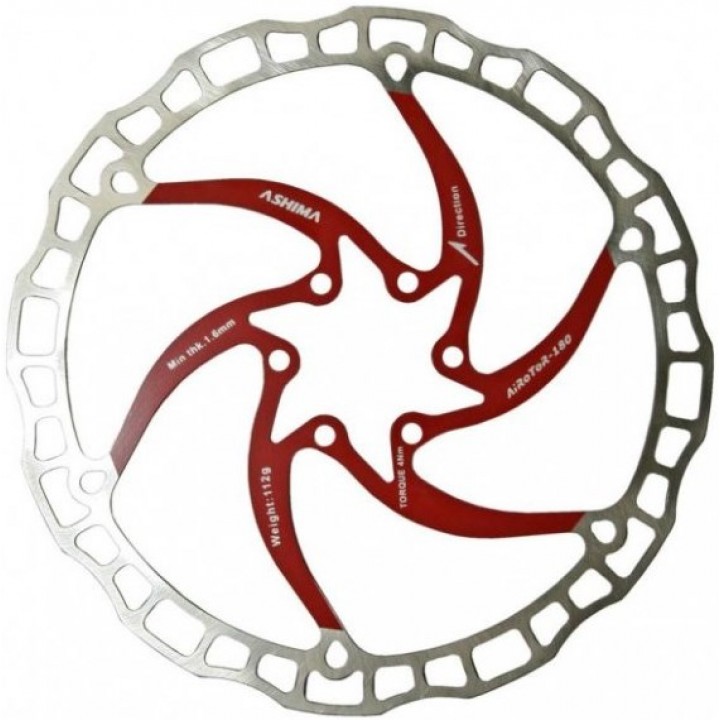 Stabdžių diskas 160 mm Ashima Ultralight ARO-08 red